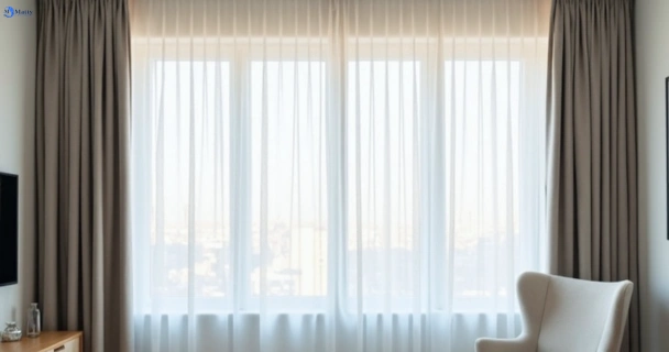 Freshly steam cleaned curtains in minyama QLD
